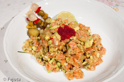 Tartar de salmón